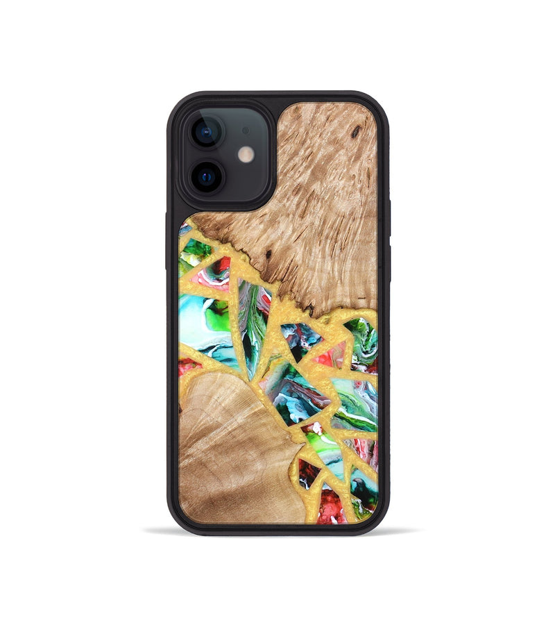 iPhone 12 mini Wood Phone Case - Brianna (Stained Glass, 821739)