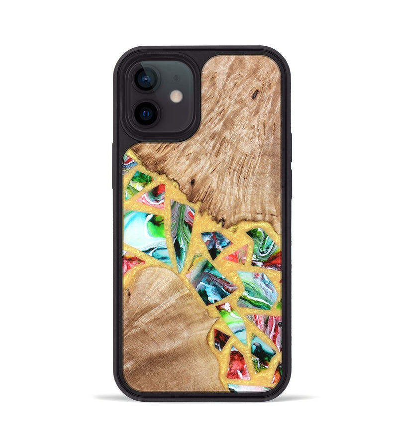 iPhone 12 Wood Phone Case - Brianna (Stained Glass, 821739)