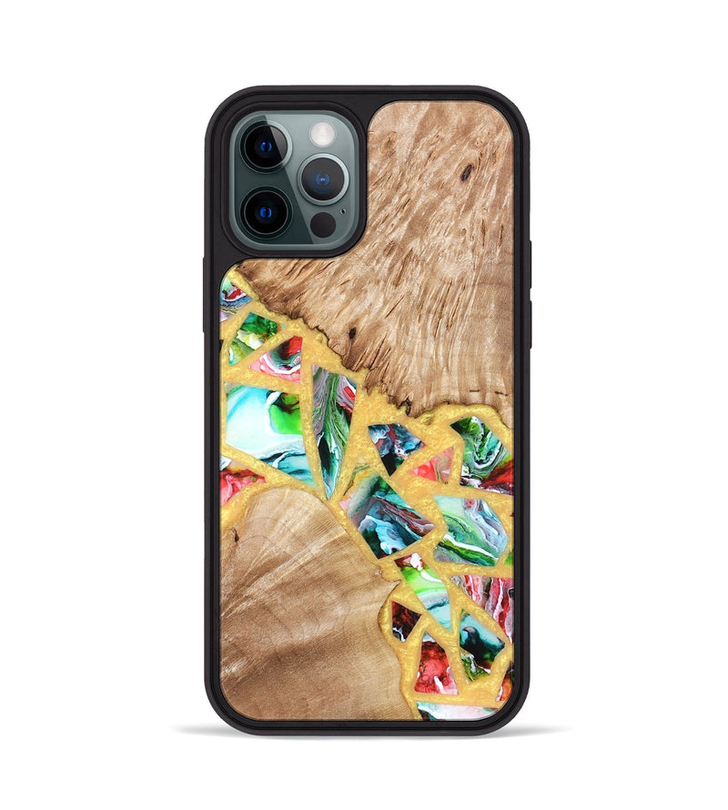 iPhone 12 Pro Wood Phone Case - Brianna (Stained Glass, 821739)