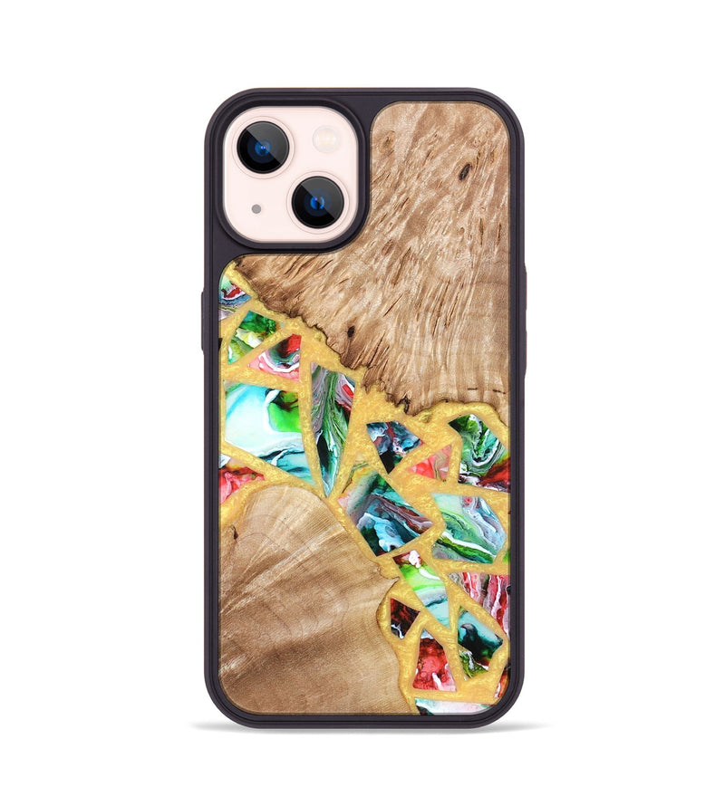 iPhone 14 Wood Phone Case - Brianna (Stained Glass, 821739)
