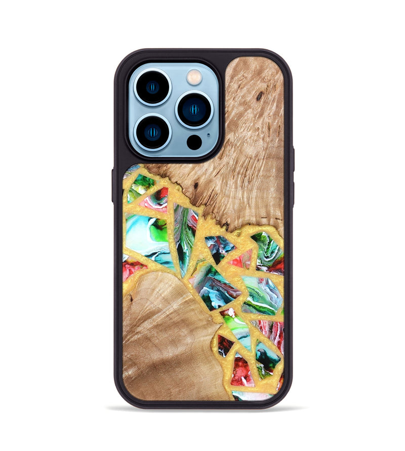 iPhone 14 Pro Wood Phone Case - Brianna (Stained Glass, 821739)