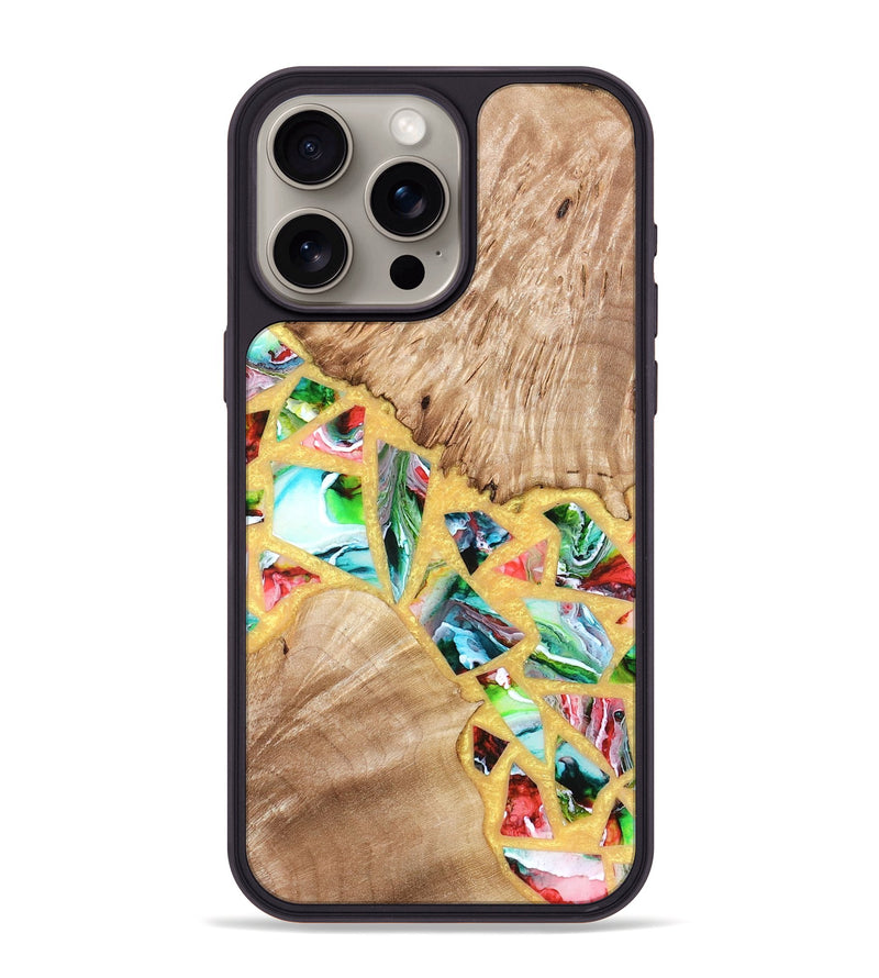 iPhone 15 Pro Max Wood Phone Case - Brianna (Stained Glass, 821739)