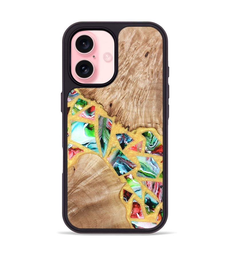 iPhone 16 Wood Phone Case - Brianna (Stained Glass, 821739)