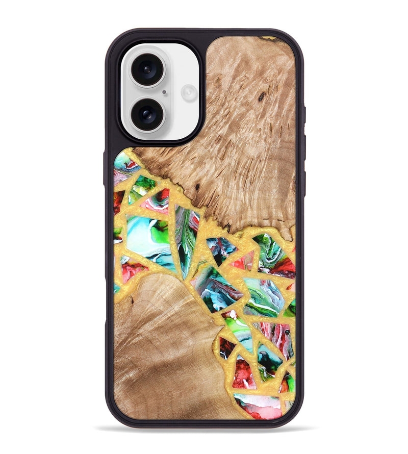 iPhone 16 Plus Wood Phone Case - Brianna (Stained Glass, 821739)