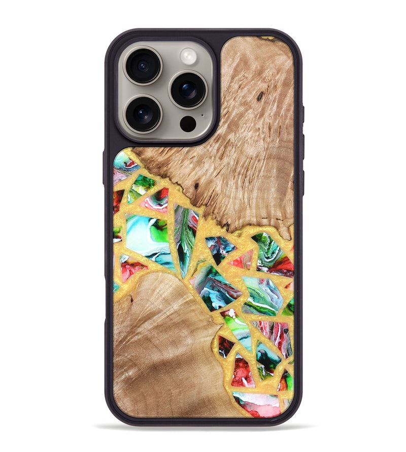 iPhone 16 Pro Max Wood Phone Case - Brianna (Stained Glass, 821739)