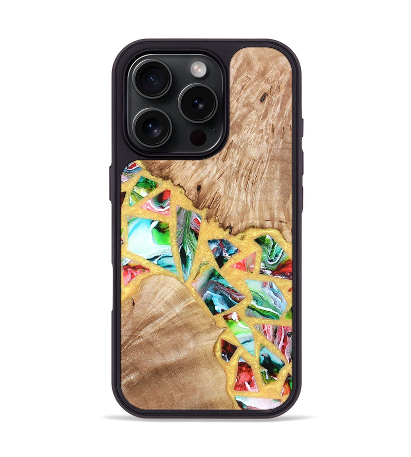 iPhone 16 Pro Wood Phone Case - Brianna (Stained Glass, 821739)