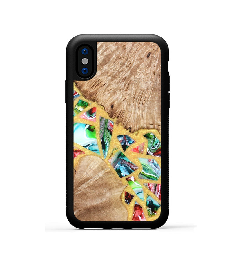 iPhone Xs Wood Phone Case - Brianna (Stained Glass, 821739)