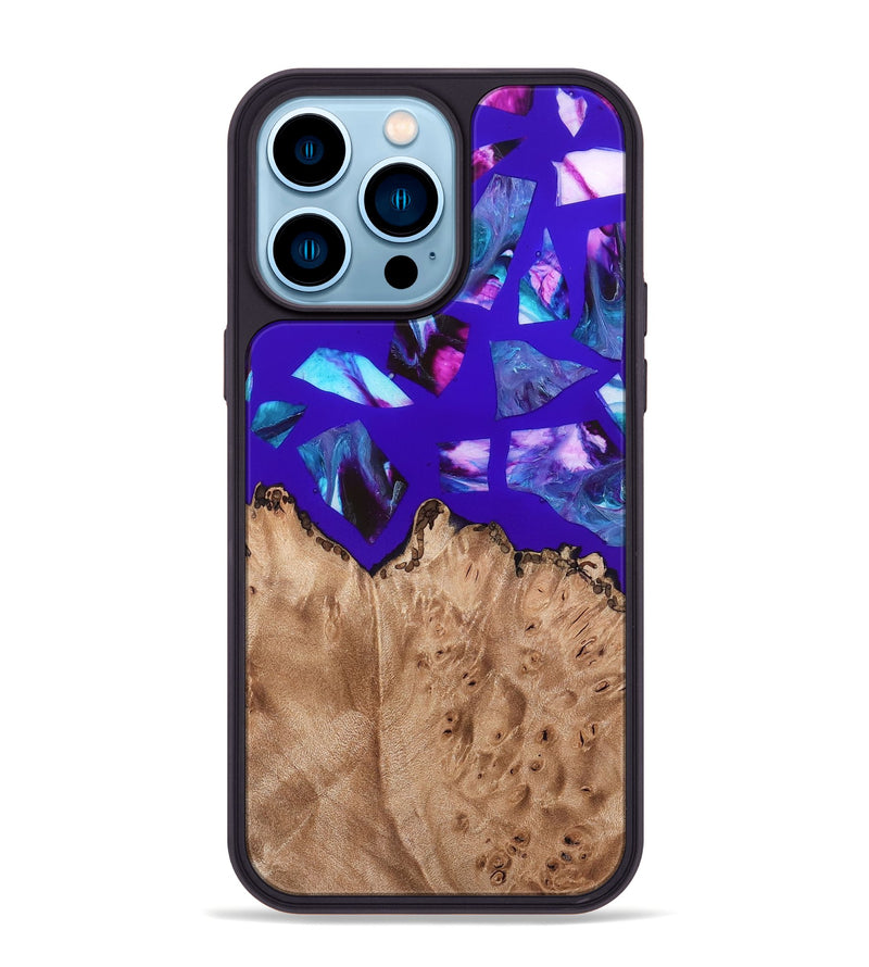 iPhone 14 Pro Max Wood Phone Case - Jordy (Stained Glass, 821744)