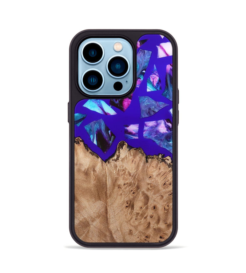 iPhone 14 Pro Wood Phone Case - Jordy (Stained Glass, 821744)