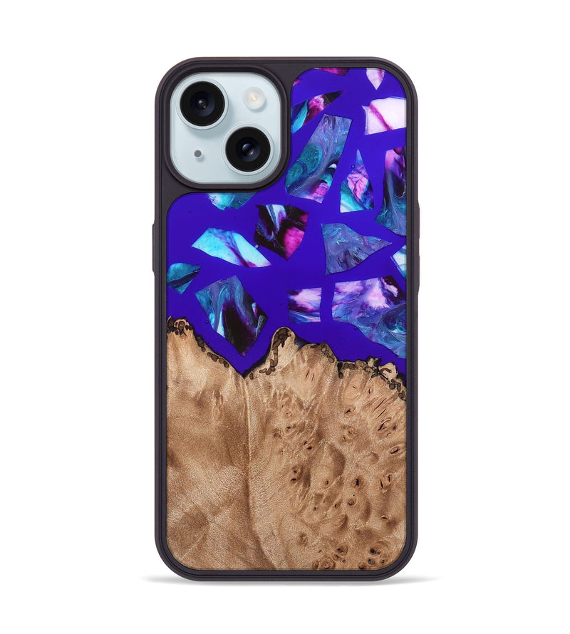 iPhone 15 Wood Phone Case - Jordy (Stained Glass, 821744)