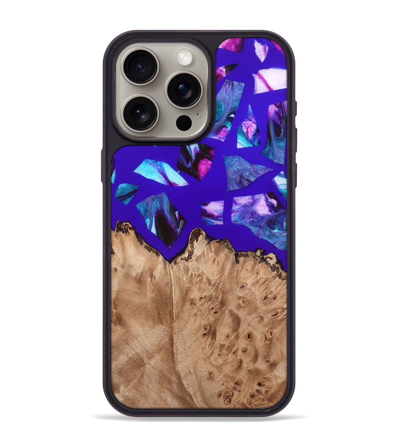 iPhone 15 Pro Max Wood Phone Case - Jordy (Stained Glass, 821744)