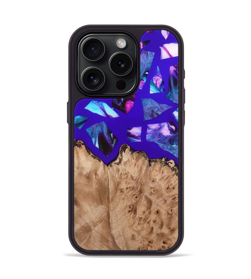 iPhone 15 Pro Wood Phone Case - Jordy (Stained Glass, 821744)
