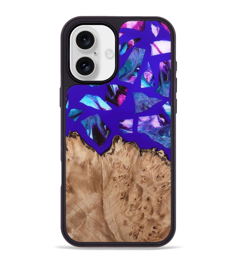 iPhone 16 Plus Wood Phone Case - Jordy (Stained Glass, 821744)