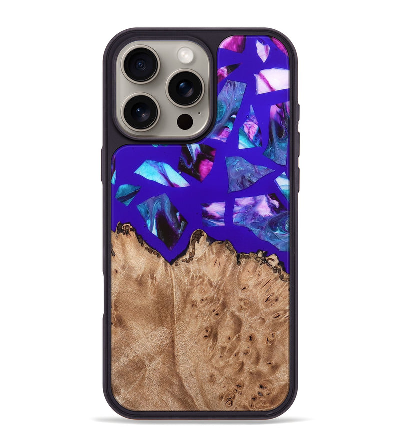 iPhone 16 Pro Max Wood Phone Case - Jordy (Stained Glass, 821744)