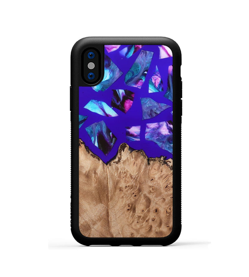 iPhone Xs Wood Phone Case - Jordy (Stained Glass, 821744)