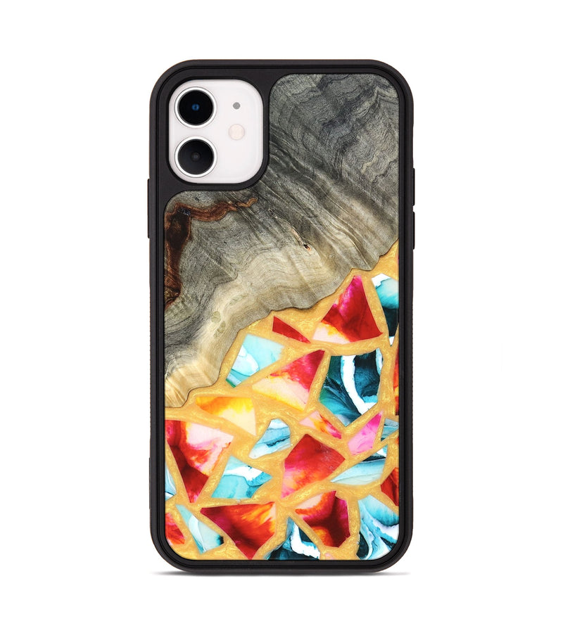 iPhone 11 Wood Phone Case - Huxley (Stained Glass, 821745)