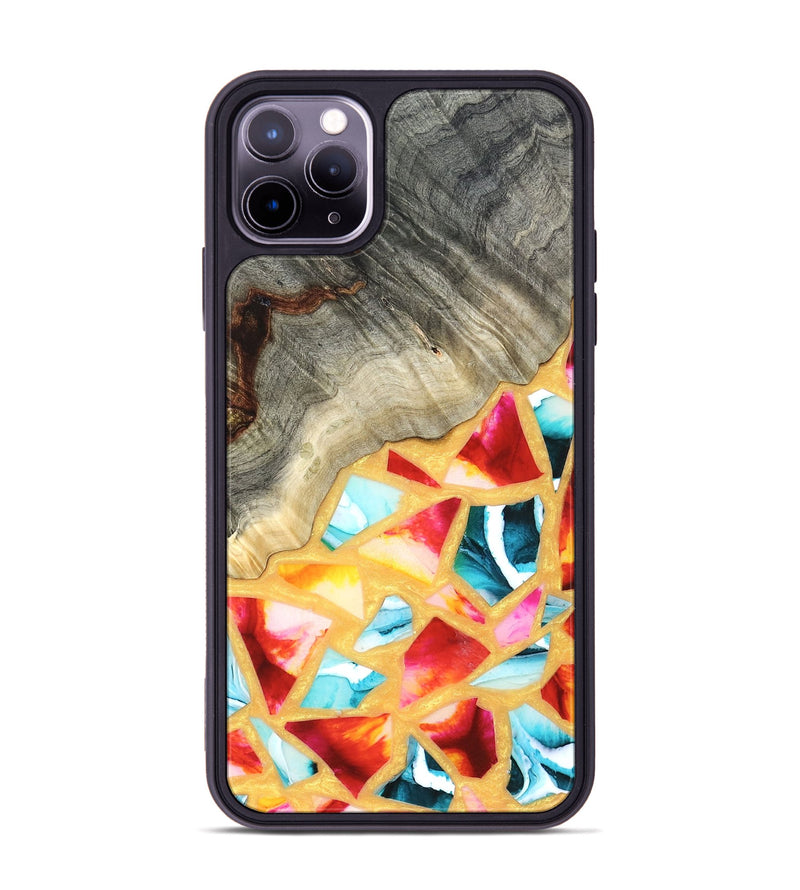 iPhone 11 Pro Max Wood Phone Case - Huxley (Stained Glass, 821745)