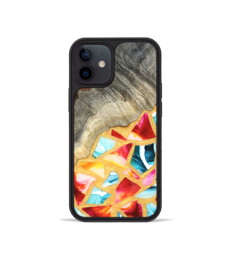 iPhone 12 mini Wood Phone Case - Huxley (Stained Glass, 821745)