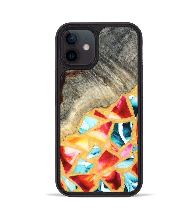 iPhone 12 Wood Phone Case - Huxley (Stained Glass, 821745)