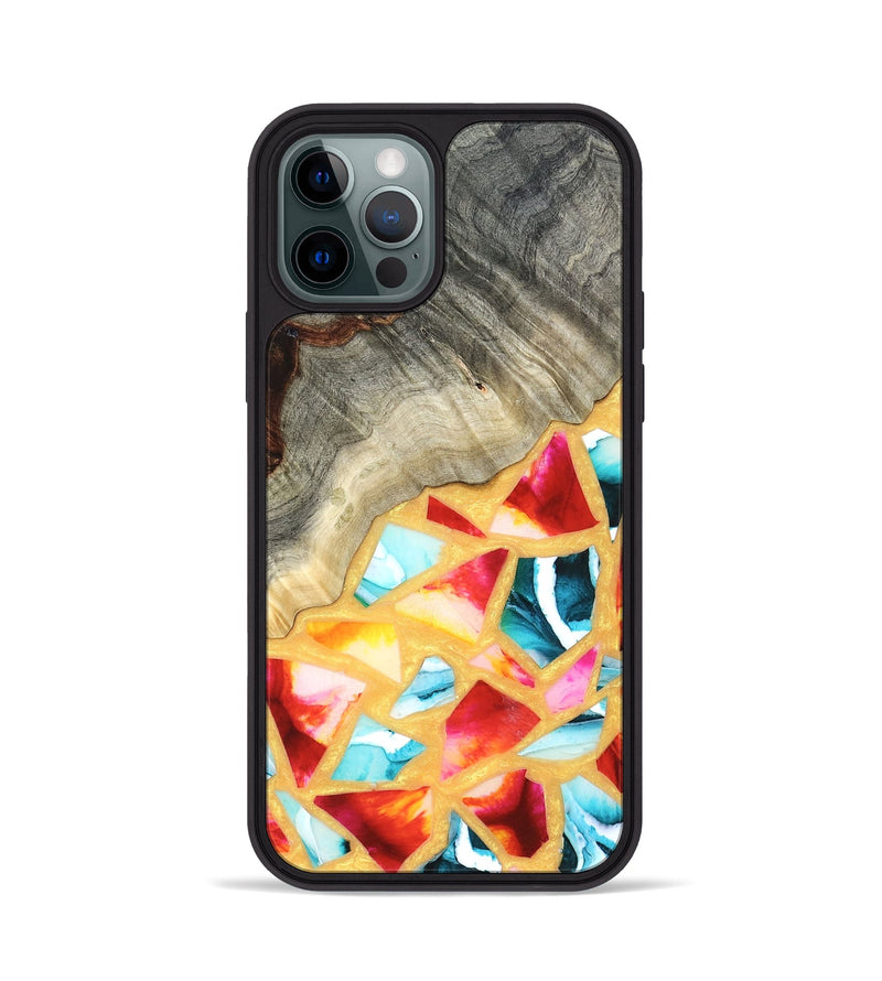 iPhone 12 Pro Wood Phone Case - Huxley (Stained Glass, 821745)