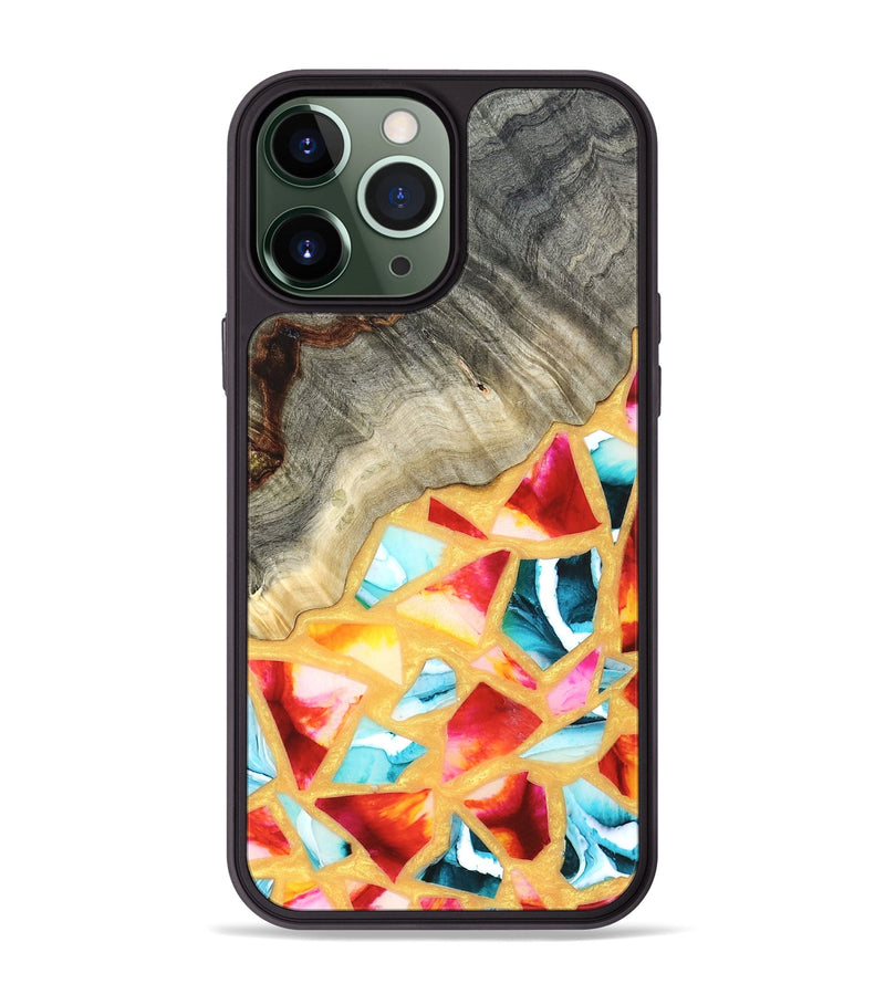 iPhone 13 Pro Max Wood Phone Case - Huxley (Stained Glass, 821745)