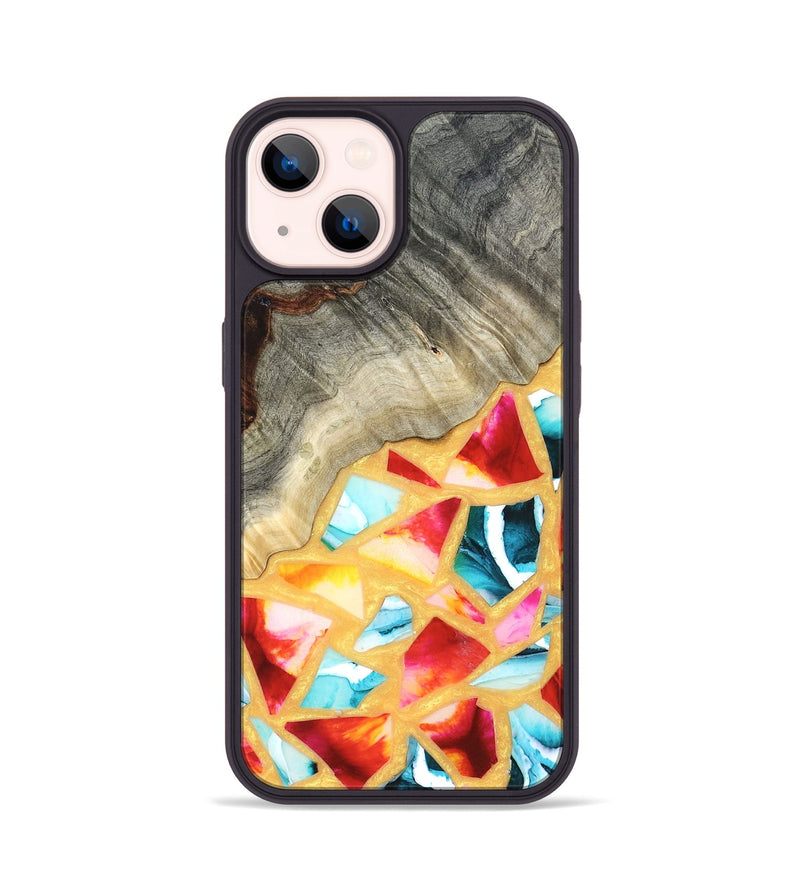 iPhone 14 Wood Phone Case - Huxley (Stained Glass, 821745)