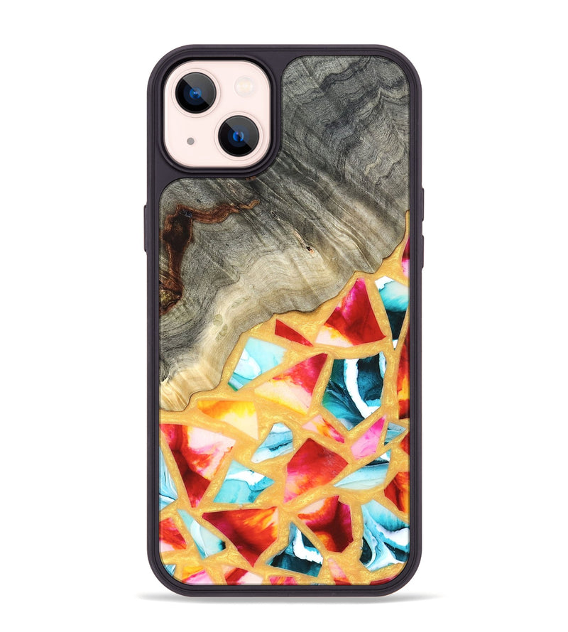 iPhone 14 Plus Wood Phone Case - Huxley (Stained Glass, 821745)