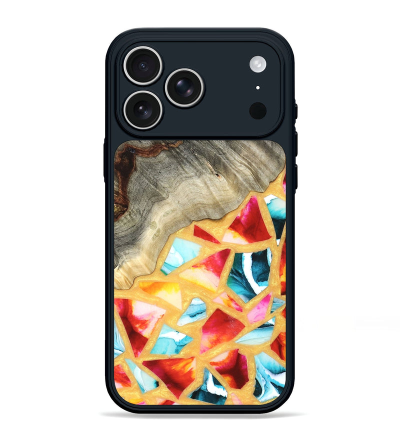 iPhone 17 Pro Max Wood Phone Case - Huxley (Stained Glass, 821745)
