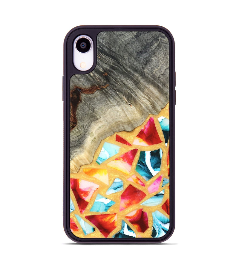 iPhone Xr Wood Phone Case - Huxley (Stained Glass, 821745)