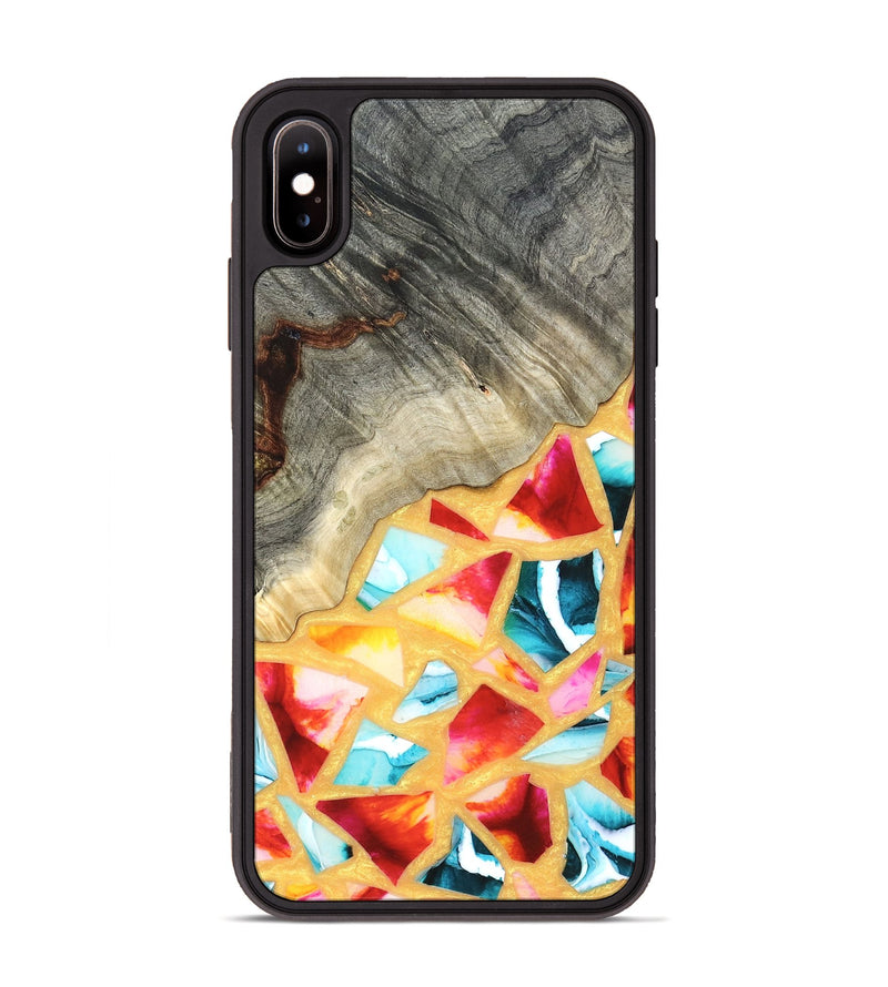 iPhone Xs Max Wood Phone Case - Huxley (Stained Glass, 821745)