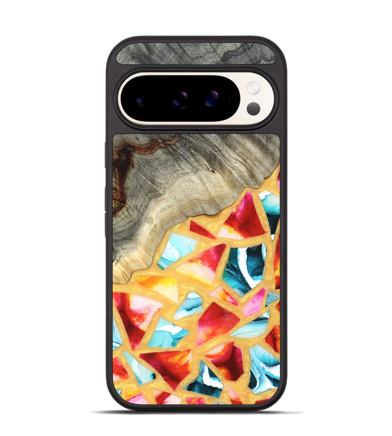 Pixel 9 Wood Phone Case - Huxley (Stained Glass, 821745)