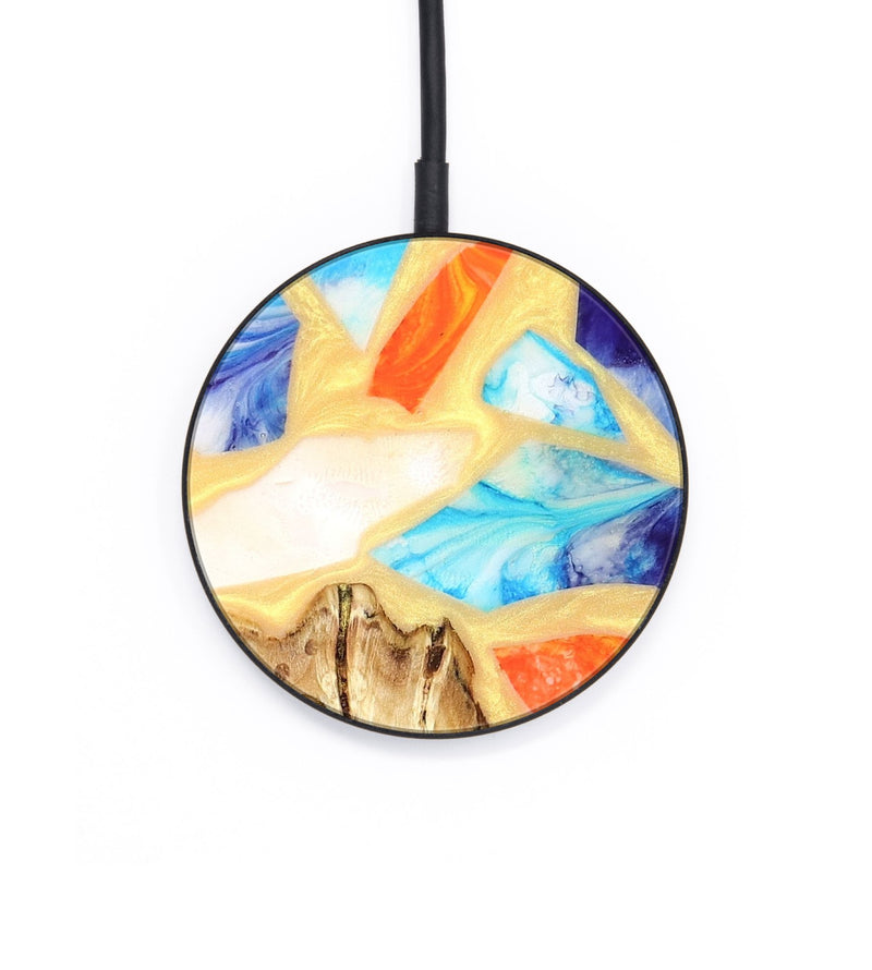 Circle Wood Wireless Charger - Micah (Stained Glass, 821747)
