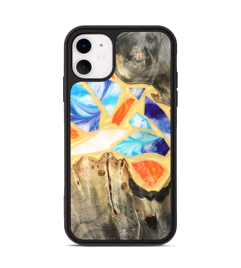 iPhone 11 Wood Phone Case - Micah (Stained Glass, 821747)