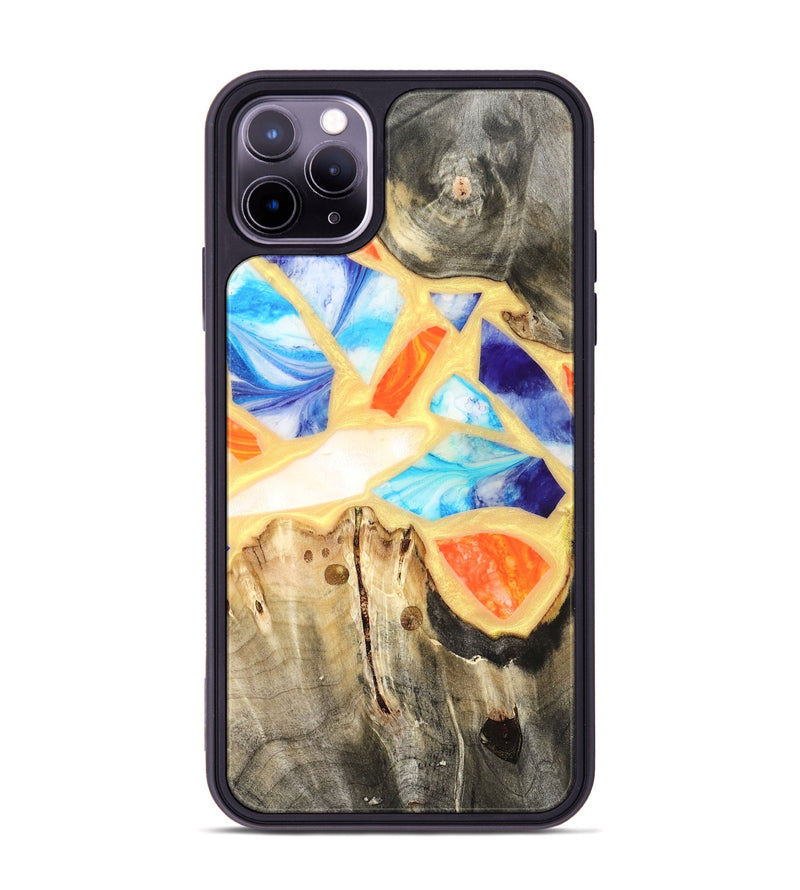 iPhone 11 Pro Max Wood Phone Case - Micah (Stained Glass, 821747)