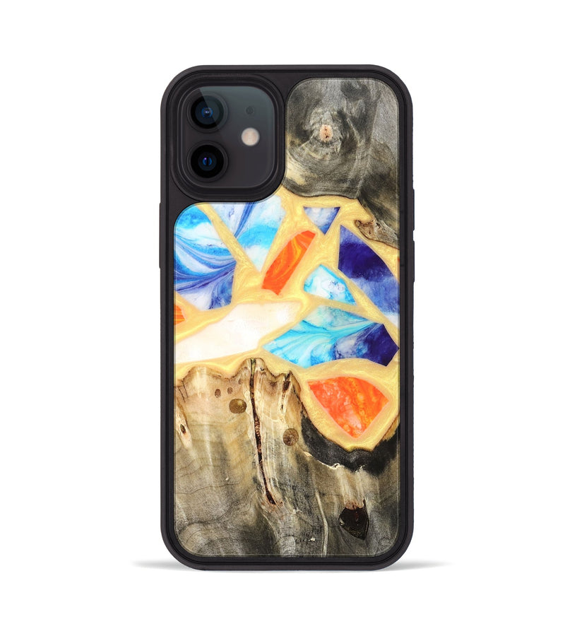 iPhone 12 Wood Phone Case - Micah (Stained Glass, 821747)