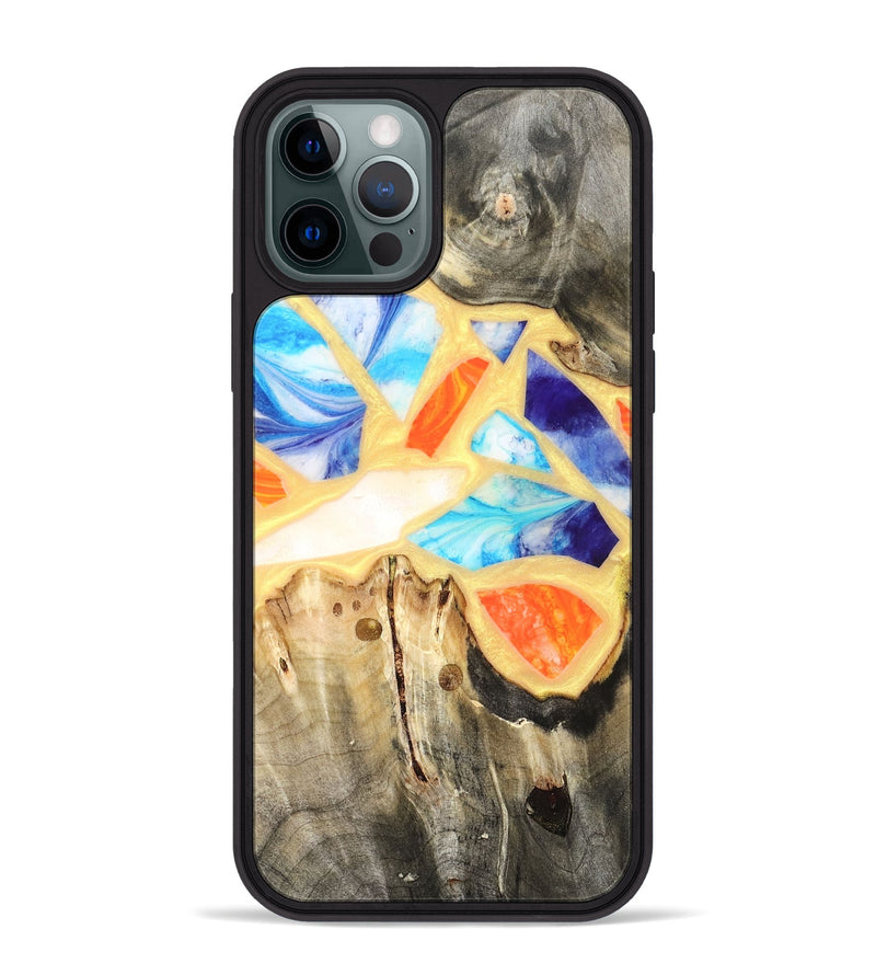 iPhone 12 Pro Max Wood Phone Case - Micah (Stained Glass, 821747)