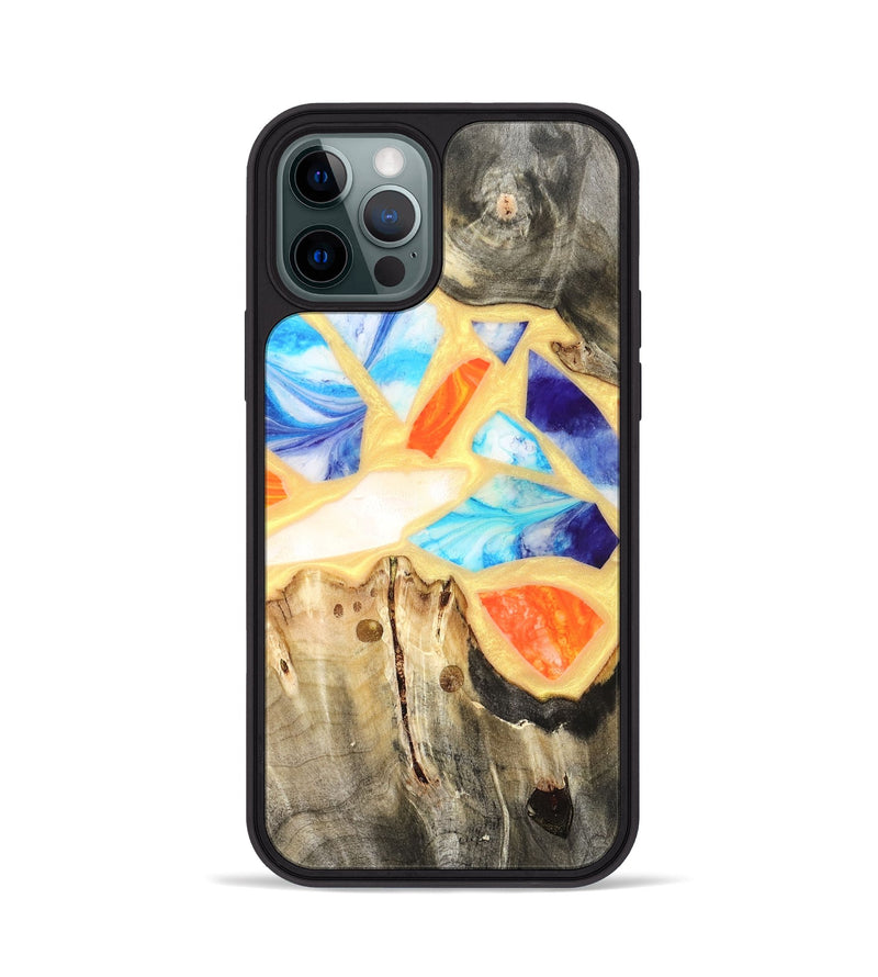 iPhone 12 Pro Wood Phone Case - Micah (Stained Glass, 821747)