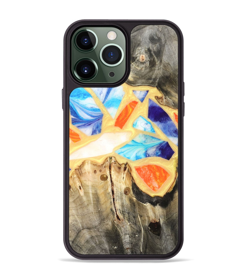 iPhone 13 Pro Max Wood Phone Case - Micah (Stained Glass, 821747)