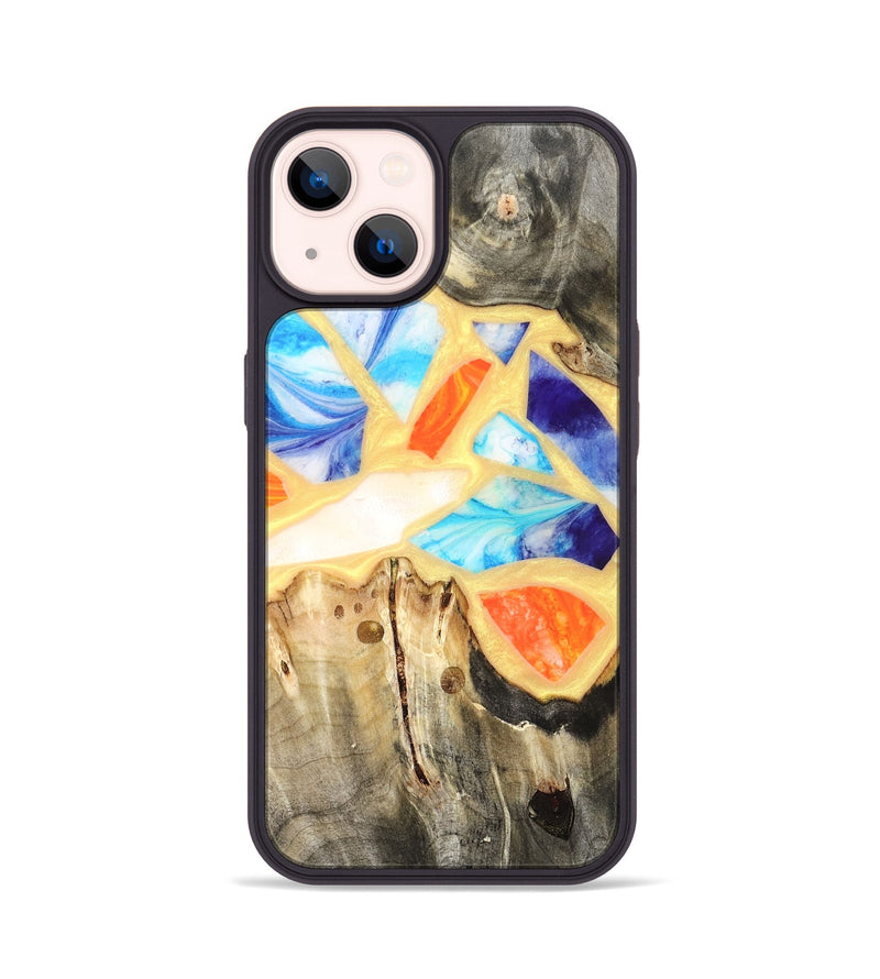 iPhone 14 Wood Phone Case - Micah (Stained Glass, 821747)