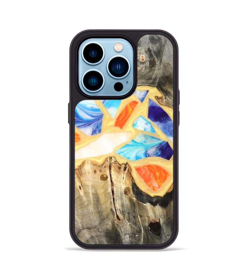 iPhone 14 Pro Wood Phone Case - Micah (Stained Glass, 821747)