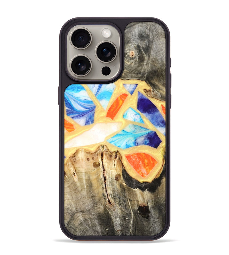 iPhone 15 Pro Max Wood Phone Case - Micah (Stained Glass, 821747)