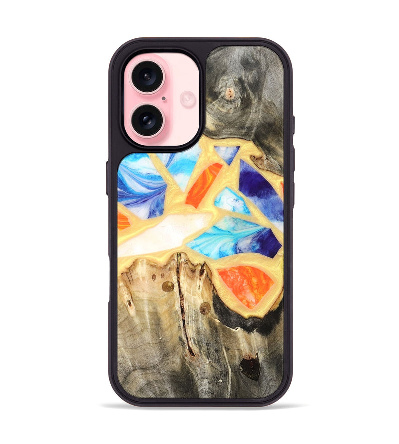 iPhone 16 Wood Phone Case - Micah (Stained Glass, 821747)