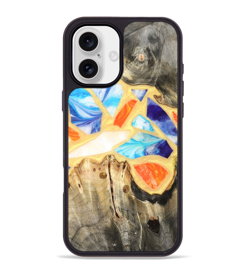 iPhone 16 Plus Wood Phone Case - Micah (Stained Glass, 821747)