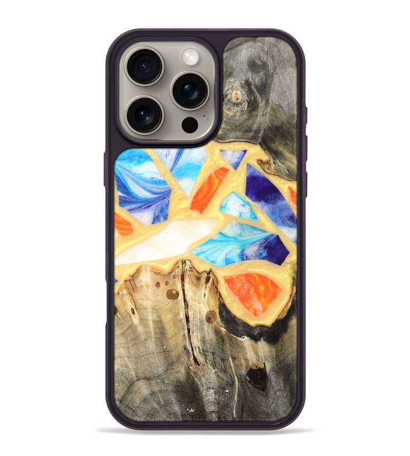 iPhone 16 Pro Max Wood Phone Case - Micah (Stained Glass, 821747)