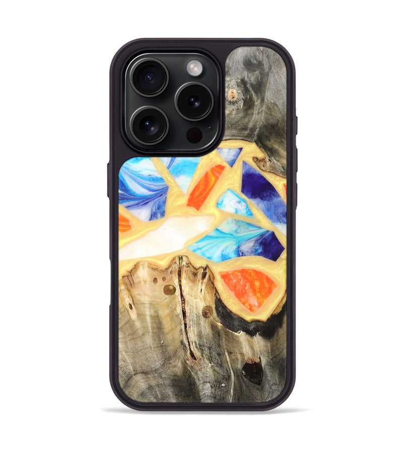 iPhone 16 Pro Wood Phone Case - Micah (Stained Glass, 821747)