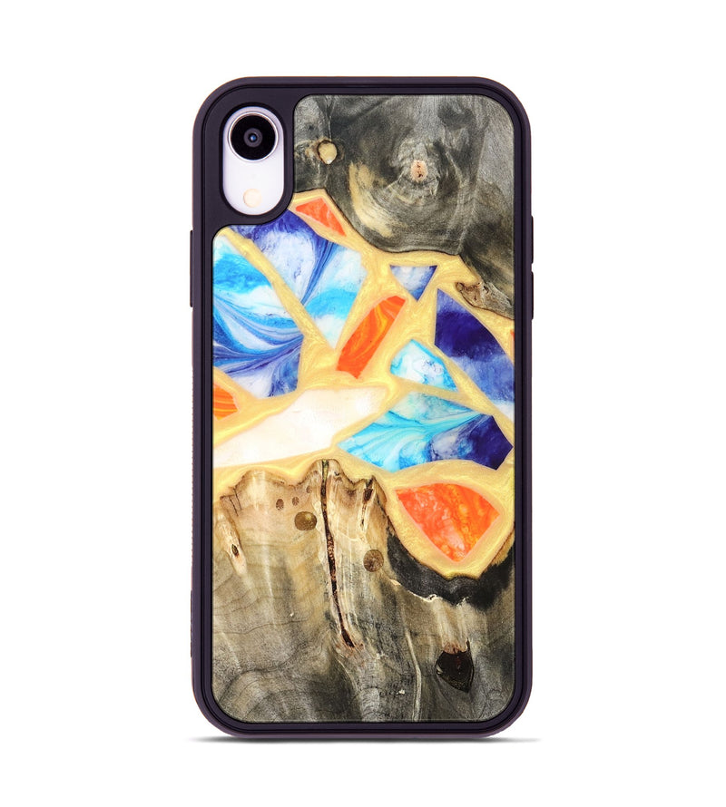 iPhone Xr Wood Phone Case - Micah (Stained Glass, 821747)