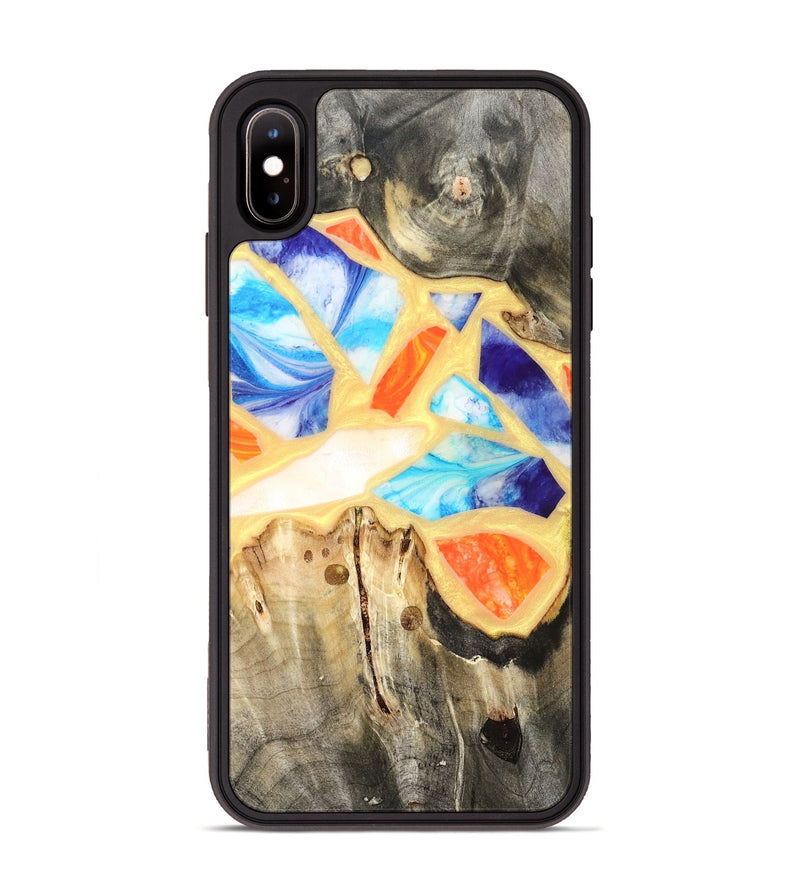 iPhone Xs Max Wood Phone Case - Micah (Stained Glass, 821747)
