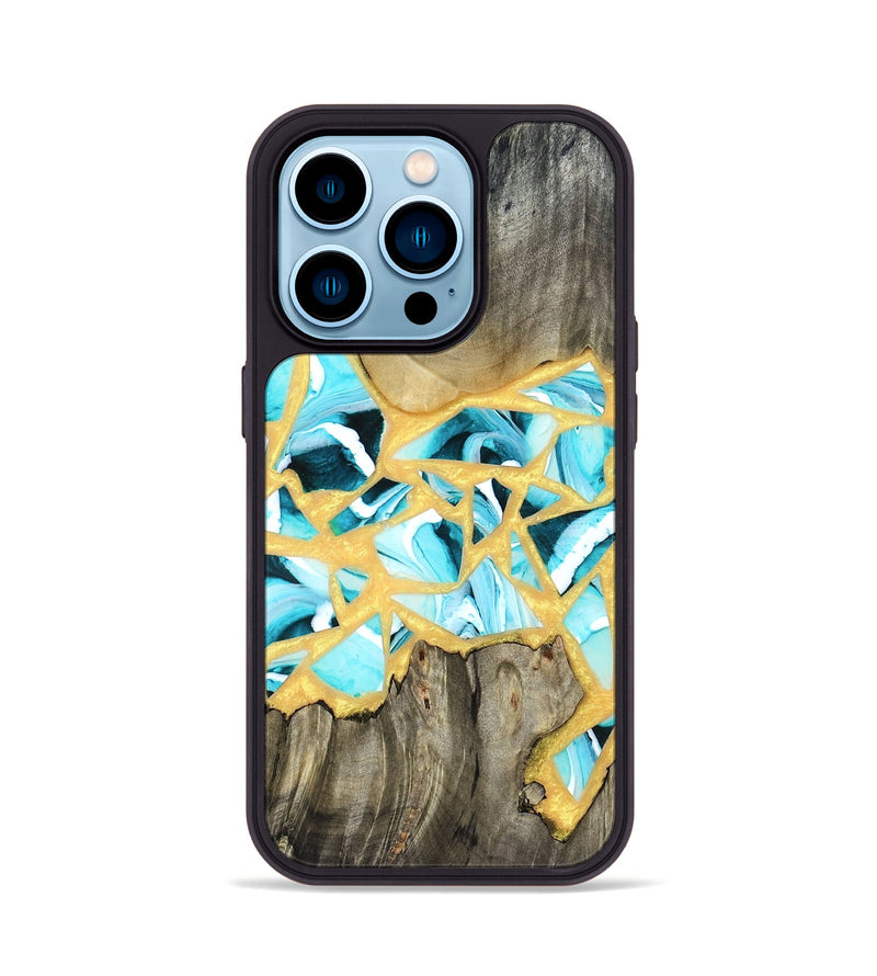 iPhone 14 Pro Wood Phone Case - Lorine (Stained Glass, 821761)