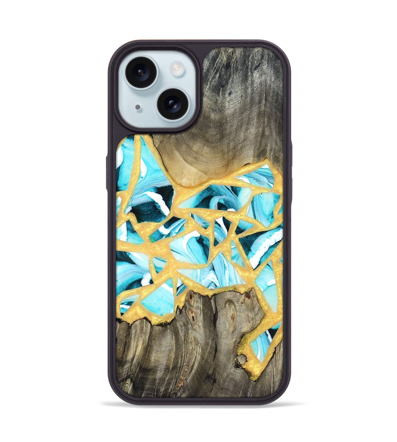 iPhone 15 Wood Phone Case - Lorine (Stained Glass, 821761)