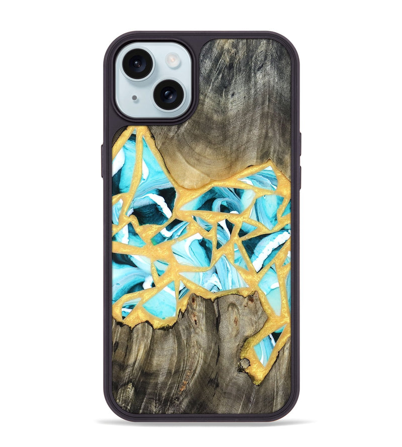 iPhone 15 Plus Wood Phone Case - Lorine (Stained Glass, 821761)